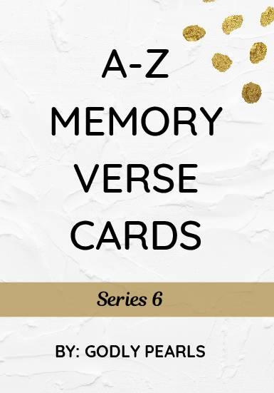 A-Z memory verse cards – Series 6