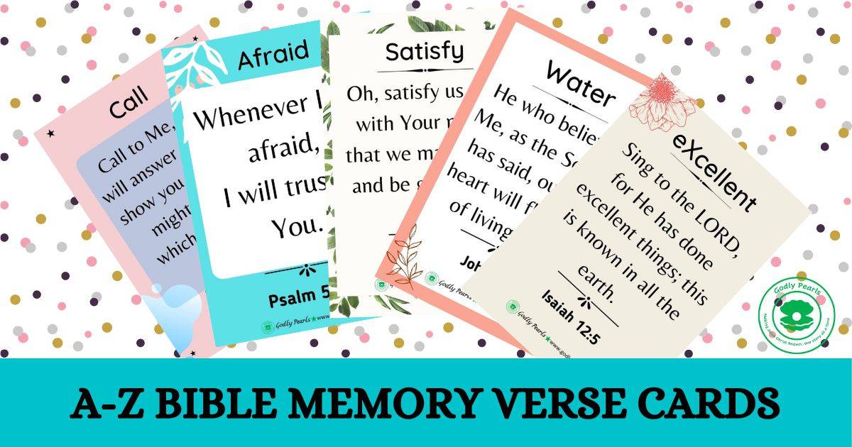 A-Z Bible Memory Verse Cards
