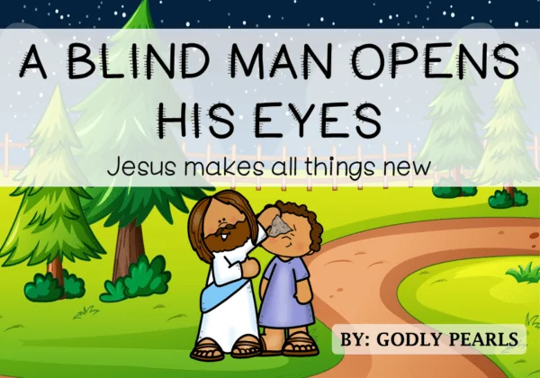 Blind man opens his eyes