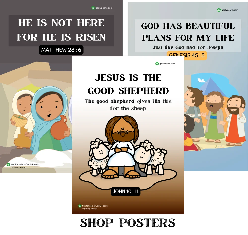 Christian posters, bookmarks, Sunday School games and icebreakers, calendars, bible affirmation cards, Sunday School posters