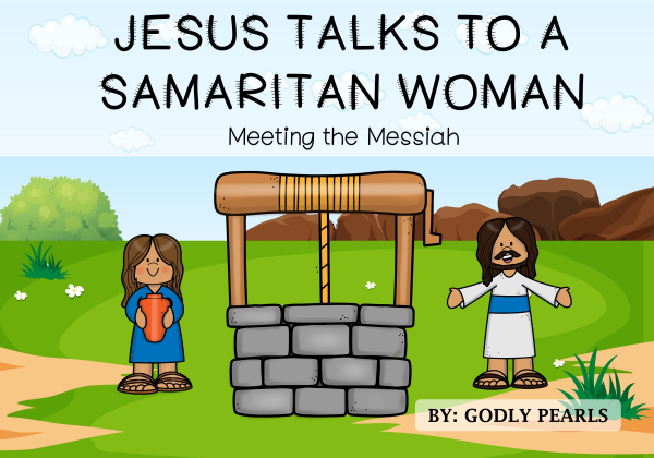 Jesus talks to a Samaritan woman